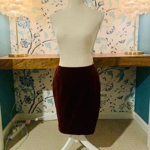 Ann Taylor Petite Size 2 Burgundy Skirt